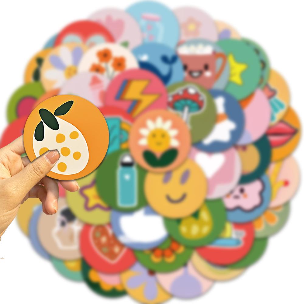 

50 Cartoon Sunny Small Objects Graffiti Stickers Personalized Decorative Guitar Notebook Suitcase DIY Waterproof Stickers