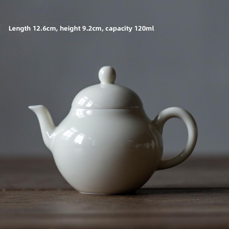 Vintage Weiß Aprikosenfarbene Teekanne Japanischer Stil Handgefertigte Keramik-Teekanne mit Filter für Gongfu-Teezeremonie Heimgebrauch