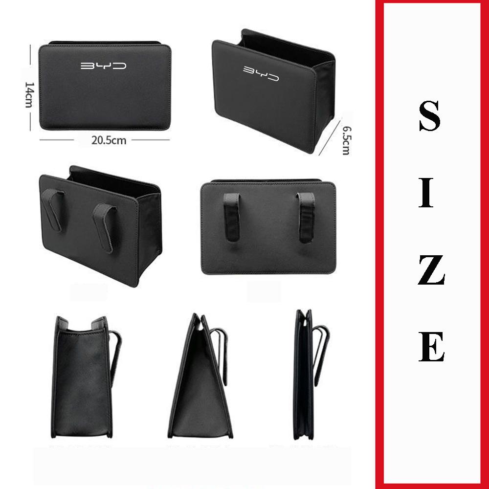 Car Trash Can Collapsible Leak-Proof Storage Bag Backseat with Garbage Bag for  BYD Tang F3 E6 Atto Yuan Plus Song Max F0 G3 I3