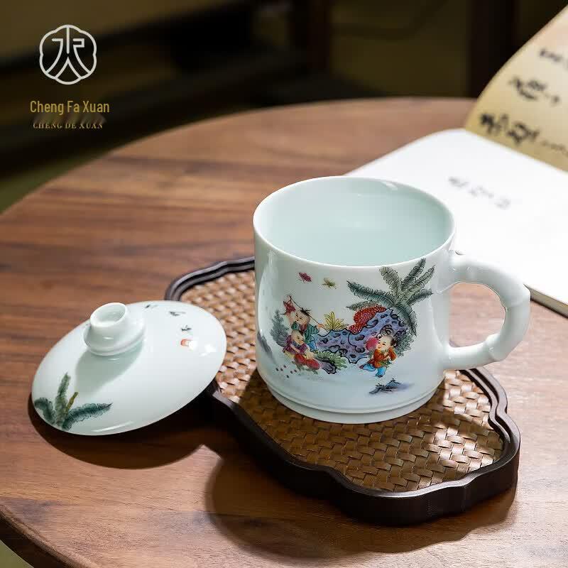 Jingdezhen Hand-Painted Ceramic Office Tea Mug