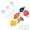 8Pcs Set Silicone Artificial Glowing Fish Colorful Aquarium Decor Fake Glowing Fish  Aquarium