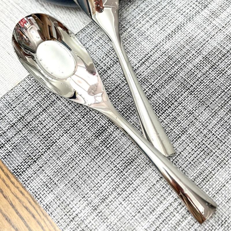 Elegant Mirror Polished Serving Spoon Practical 316L Stainless Steel Serving Spoon Perfect Thick Flatware for Dining