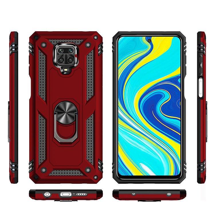 Armored case for Xiaomi Redmi Note 9S / 9 Pro, Nox Case Ring, red