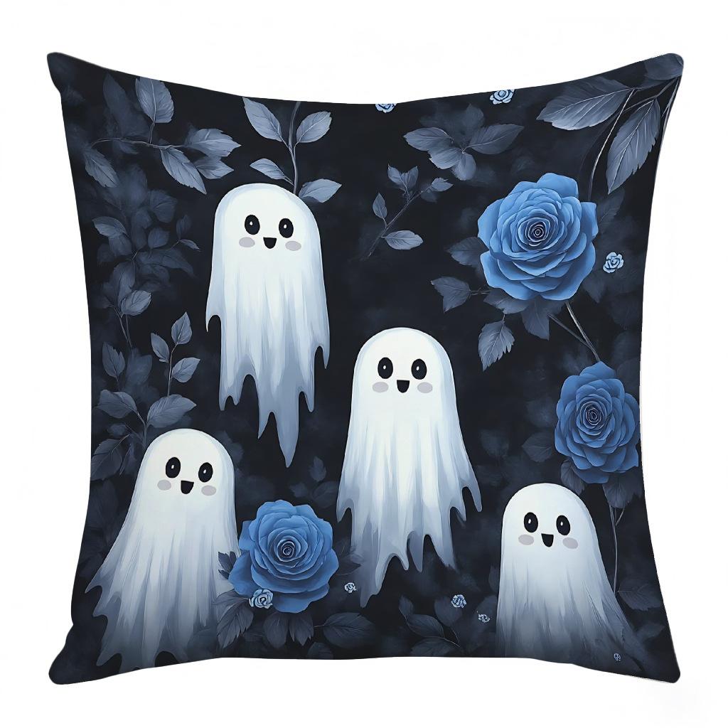 

Американский стиль Инс Хэллоуин Наволочка Скелет Призрак Принт Черный Кот Домашняя Наволочка 45*45