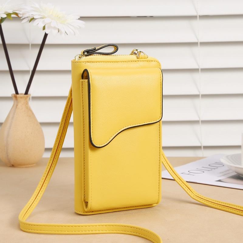 IELGY Модная корейская женская длинная однотонная сумка-мессенджер для мобильного — фото 6