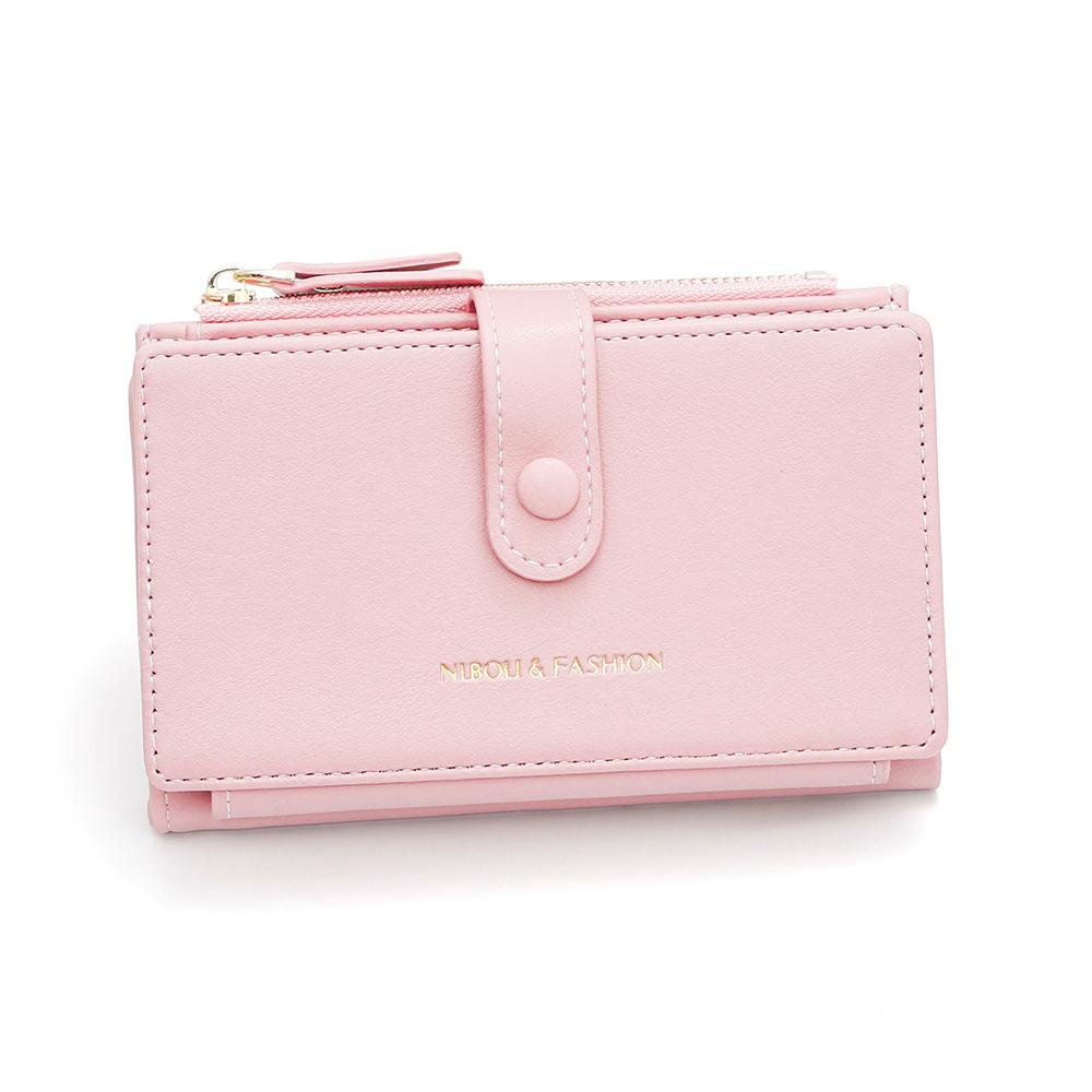 Credit Card Holder Bag Soft Women Short Wallet Pu Leather Wallet Wear Resistant Zipper Coin Purse For Gifts For Women Handbag