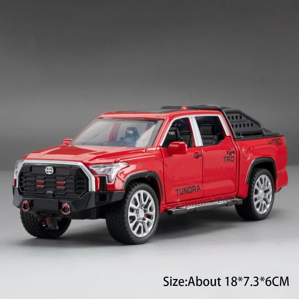 1:32 Scale Tundra MAMMOTH Pickup Model Toy Car Pull Back Sound Light Off-road Vehicle Metal Diecast Models Boys Collection