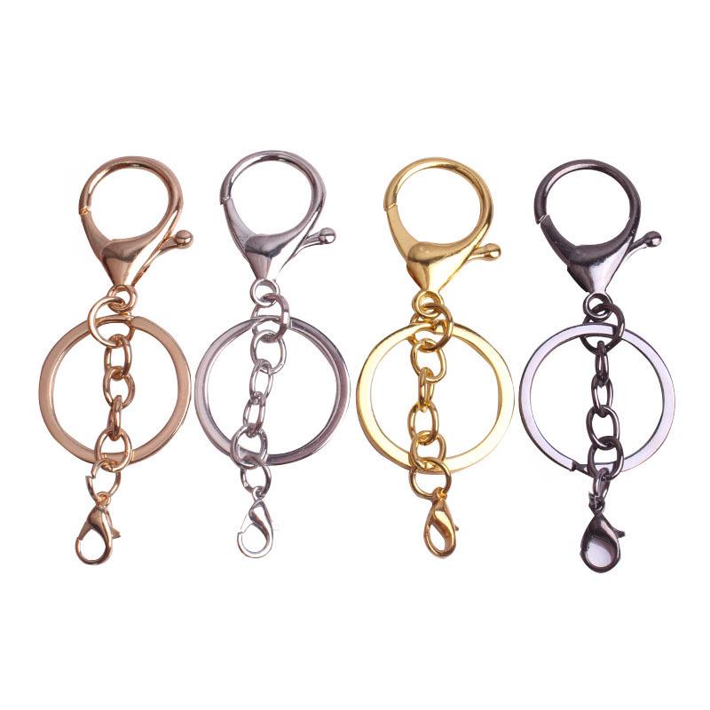 Keychain Ring Chain Metal Pendant Set: 302 Lobster Clasp, Colorfast, DIY Jewelry Accessories, Three-Piece.