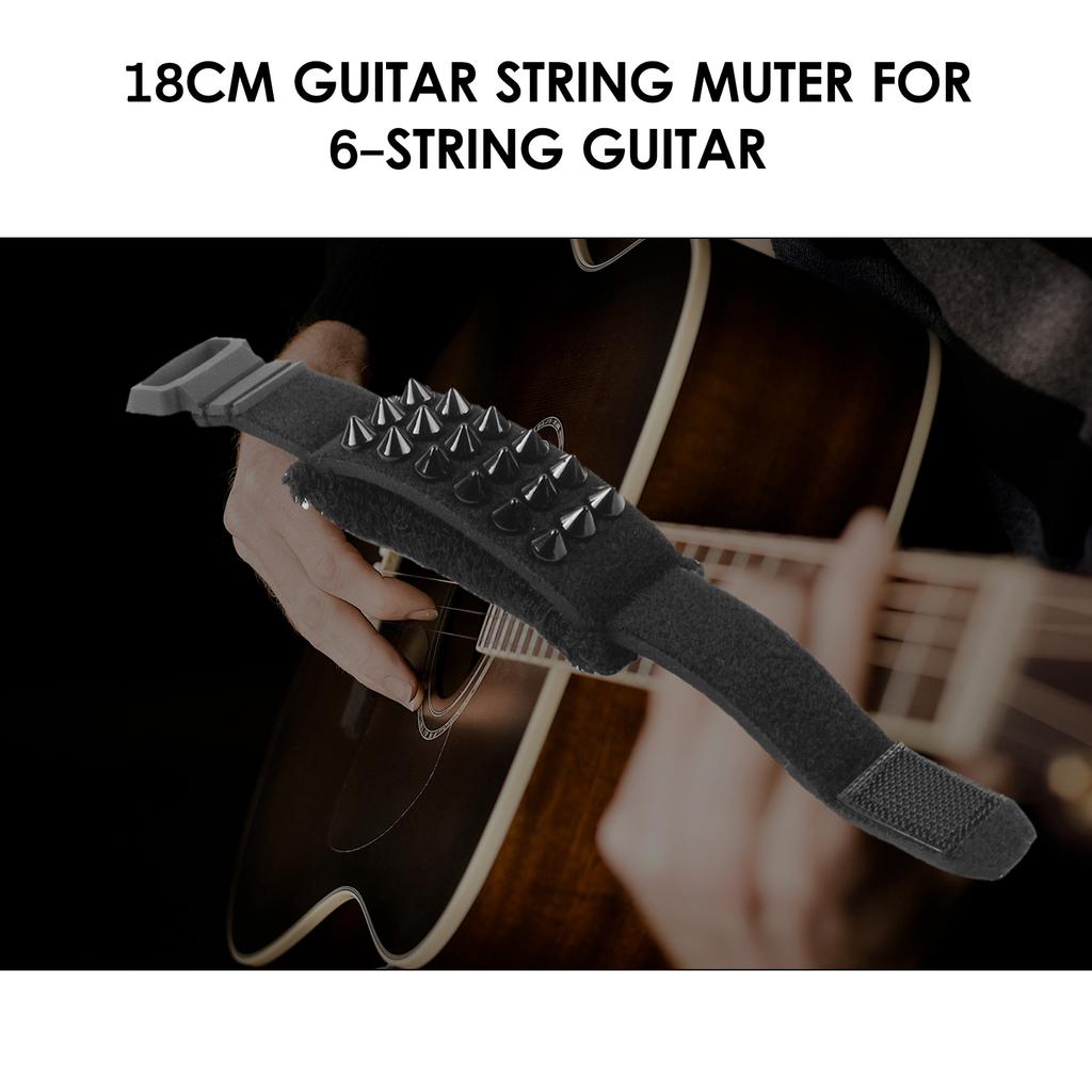 18cm Guitar String Mute Guitar Gear Fretboard Muting Wrap Punk Style String Dampener String Muter for 6 String Guitar