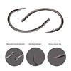 Large Bait Hooks with European Carp Rigs Holes Hard Carbon Steel Tube Fishing Tackle Boxed Humpback Hooks Barbs