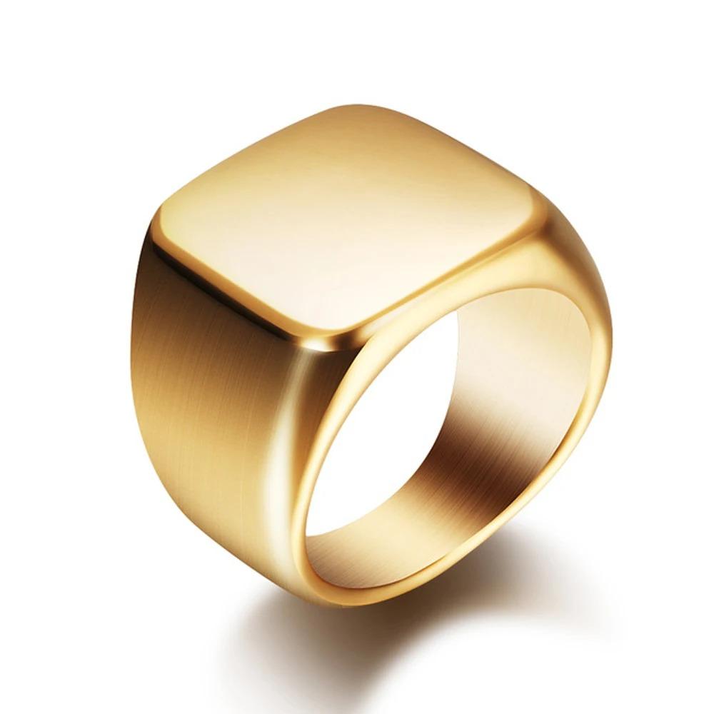 Customized Women Signet Ring Name Letter Pattern Logo Stainless Steel Rings Punk Candid Fashion Jewelry Male Wedding Accessories