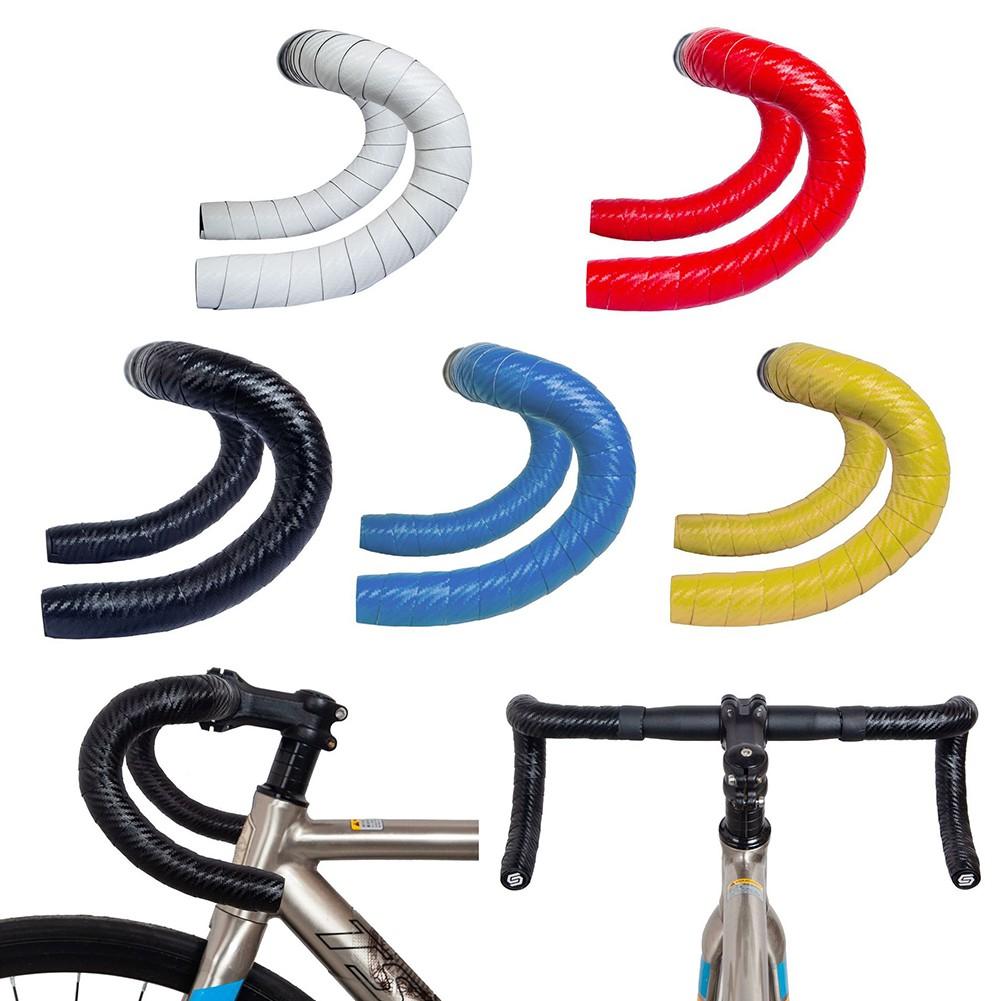 2150mm Long Bicycle Adhesive Bar Grip Tape Anti-Slip Carbon Fiber Pattern