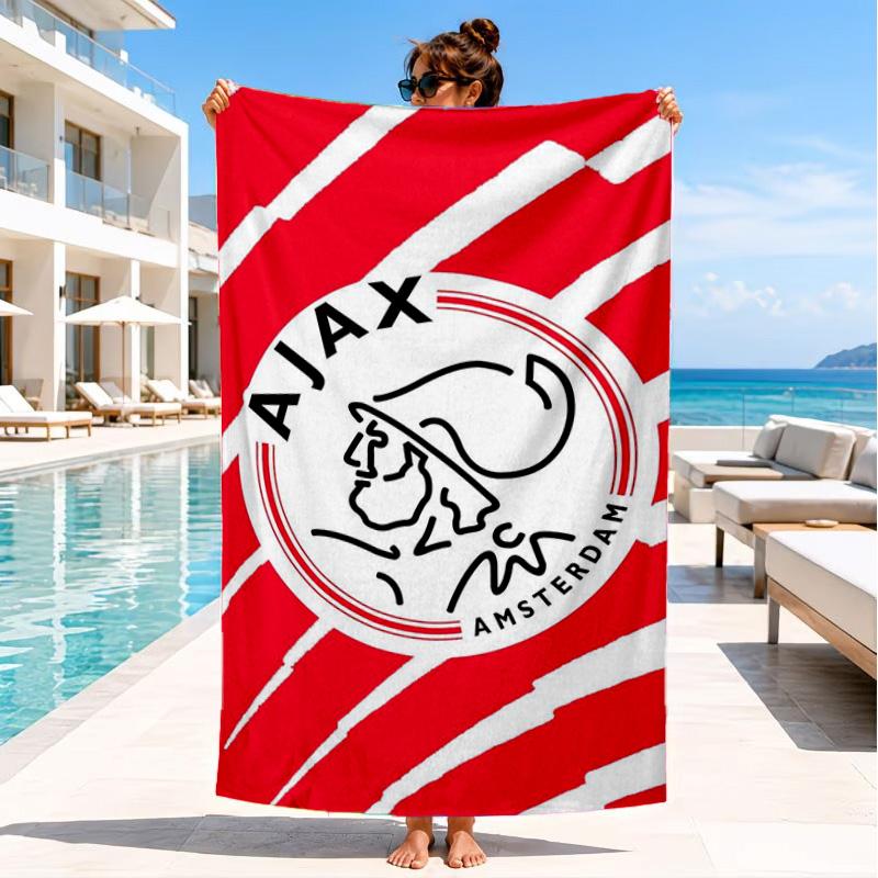 AFC Ajax Emblem Design Strandtuch, Schnelltrocknend, Pflegeleicht, Geeignet für Fitness und Strandurlaub, Sport-Essential