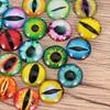 Yeux de Poupée TEHAUX, Lot de 50 Pièces, Diamètre 12mm, Motifs d'Yeux en Verre pour Yeux de Chat, Dinosaure et Animaux, Pièces d'Accessoires Faits Main, Décorations DIY, Poupée