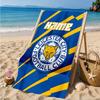 Custom Name Beach Towel Leicester Football Club Microfiber Beach Towel, Lightweight for Summer Travel, Swimming Pool Fan Birthday Gift