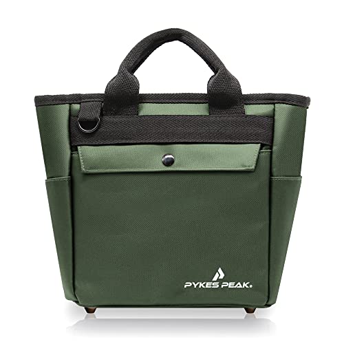PYKES PEAK Golf Round Tote Bag [Ultra-Lightweight 340g, Waterproof] Round Pouch Cart Bag Golf Bag for Men and Women, 8 Colors [Khaki]