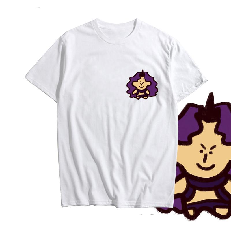 Anime JoJo Cute Character Print Short-Sleeved T-shirt Cotton Summer Men's And Women's Casual Fashion Sports Oversized Tshirt