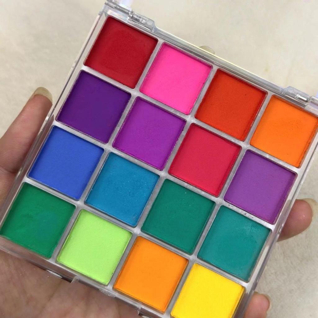 16-Color European & American Style Eyeshadow Palette: Shimmer & Matte Shades In Pumpkin, Earth, and Milk Tea for Stage & Student Makeup