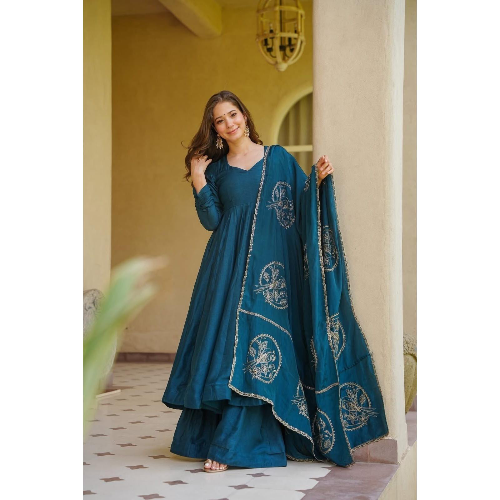Party Wear Gown Salwar Kameez Anarkali Dress Bollywood Pakistani Wedding Suit