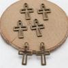 18/48Pcs/Lot Antique Bronze Silvery Cross Charms Hollow Pendants for DIY Jewelry Making