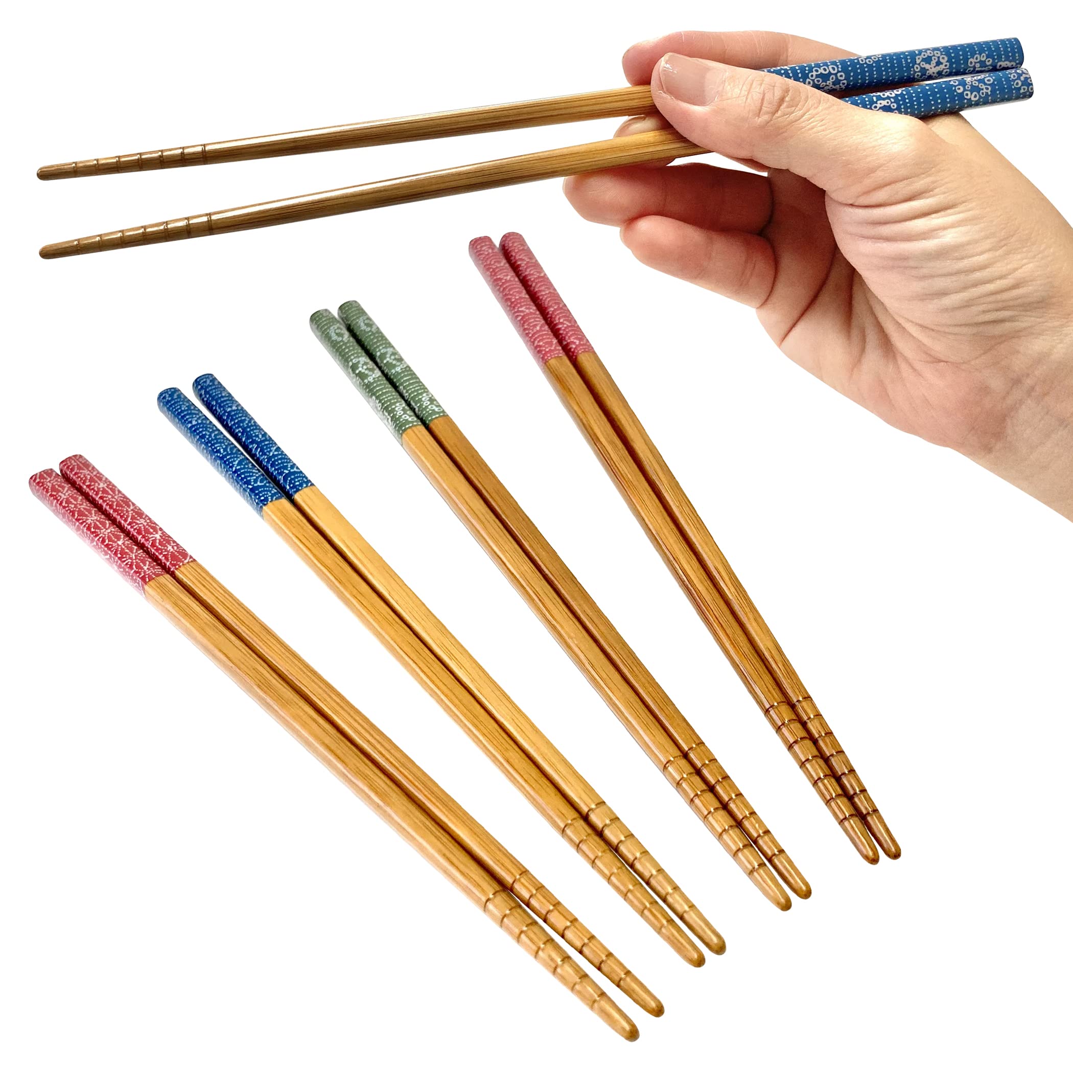 

Палочки для еды «Сигурэ» из натурального бамбука, удобные в использовании и идеально подходящие для гостеприимства, бамбуковые палочки для еды (Набор 5) - Япония, Прочный,