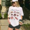 Women Vintage Boho French Pastries TShirt Cute Loose Baking T Shirt Aesthetic Foodie Shirt Desserts Lover Graphic Tees Gift