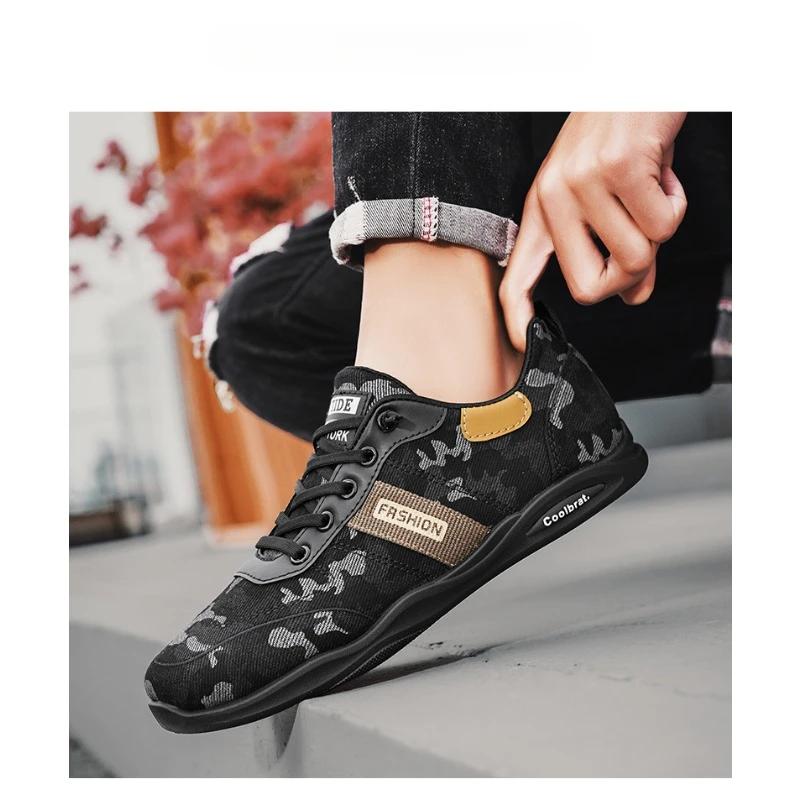 MenS Training Shoes Outdoor Lightweight Breathable Soft Sole Sneakers MenS Trendy Casual Canvas Shoes