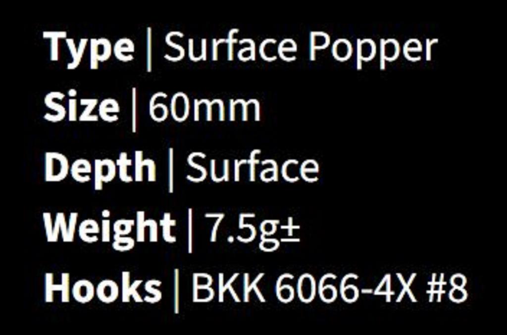Malosi AT60P-NE Popper Micro Atom 60P Floating Lure Nuke (0696)