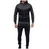 2026 Nuevo Conjunto de Cardigan Deportivo Casual con Bloques de Color y Capucha para Hombre Europeo y Americano Otoño e Invierno