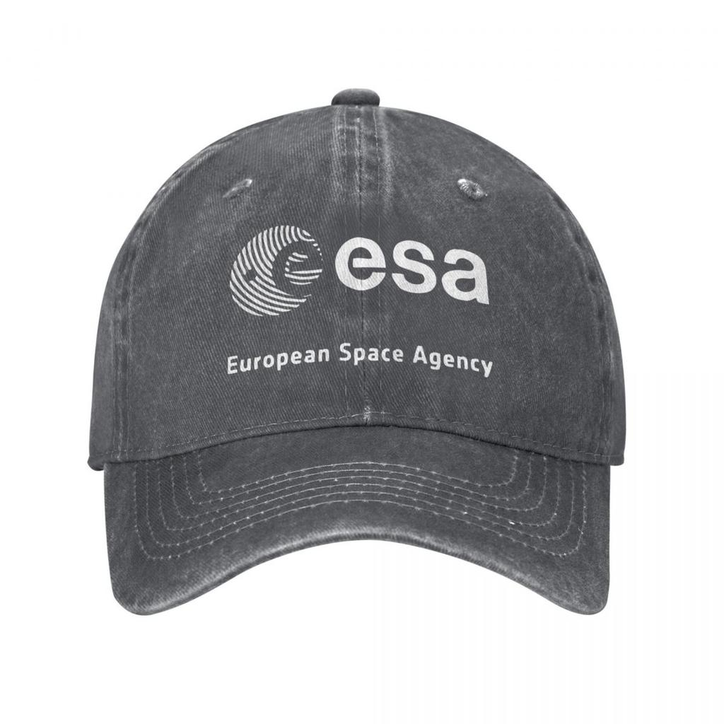 Vintage EESA European Space Agency Baseball Caps Unisex Distressed Denim Snapback Cap Esa Outdoor Activities Adjustable Hats Cap
