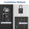 Portable Key Lock Box 4-Digit Combination Safe Detachable Shackle Protective Cover Key Storage For Home Rental Garage Office Realtor Emergency Access