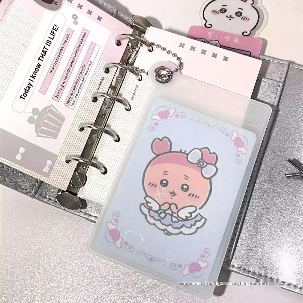 Silbernes M5-Dreifach-Ringbuch-Planer-Notizbuch mit Kartenhalter