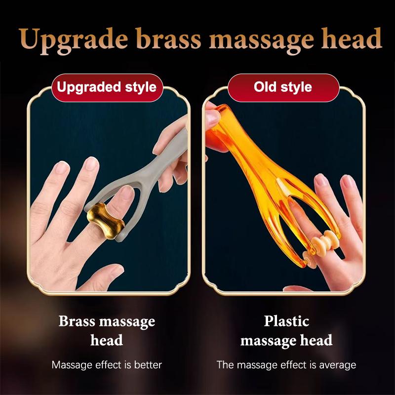 Massagem para Dedos Rolo de Duas Fileiras Design de Rolo de Latão Fácil de Usar Aliviar a Fadiga dos Dedos Promover a Circulação Sanguínea Ferramenta Portátil de Massagem para Dedos