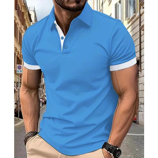 Frühlings- und Sommer-T-Shirt Herren Kurzarm Freizeit-Oberteil Mode-Poloshirt