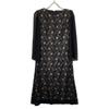 Jun Ashida Black Cotton Blend Lace Sheer Sleeve Dress Dress 7 blackUsed