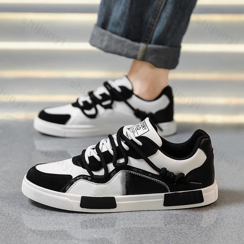 Large Size Men's Board Shoes Spring Autumn New Trend Vintage Comfort Casual Shoes Outdoor Non Slip Lace Up Height Increase Flats