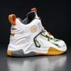 31-40 Children's Large Size Anti Slip and Wear-resistant Fashionable Sports Shoes High Top Basketball Shoes