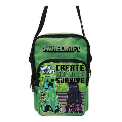 Minecraft Pocketed Shoulder Bag Creeper Enderman & MCT-PSB-CE H220×W160×D80mm