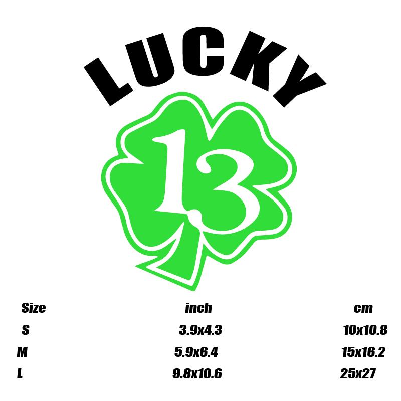 Lucky13   Klavertje Vier StickersBeste Wensen Voor Joucreatiefgrappig Met Hoge Kwaliteit Sticker Voor Auto's Vrachtwagens Motoren! S