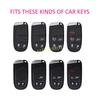 For Jeep Grand Cherokee Renegade Compass Dodge Charger Challenger Dart Chrysler Fiat 500X Black Transparent Key Fob Case Cover