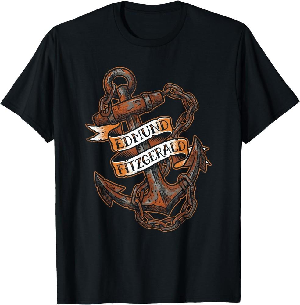 

Edmund Fitzgerald Lake Superior Shipwreck Rusty Anchor T-Shirt XL