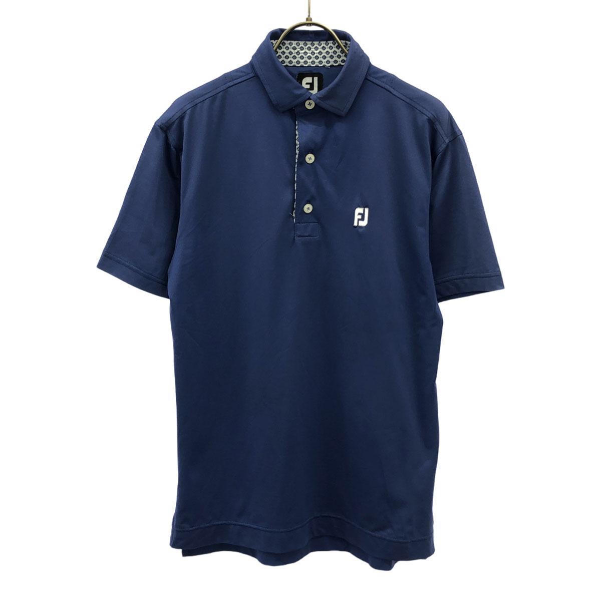 

Вышивка логотипа FootJoy гольф Футболка поло с коротким рукавом M синяя Мужская Б/у