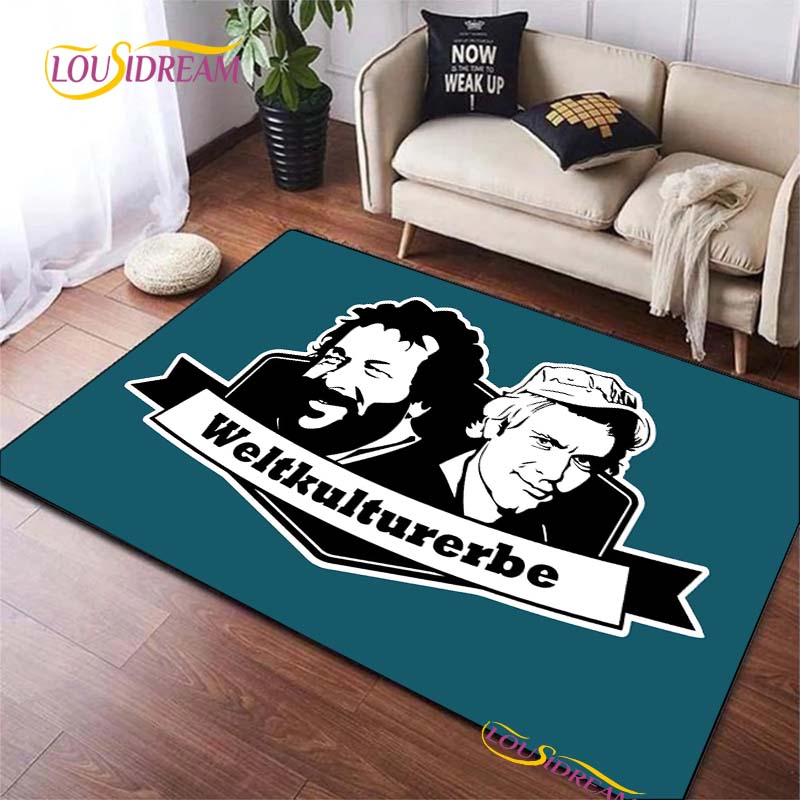 Bud Spencer & Terence Hill Szőnyeg Nappalihoz Hálószobai Szőnyeg Konyhai Ajtó Gyerekek Csúszásmentes Padlószőnyegek fotózási kellékek Alfombra Szőnyeg