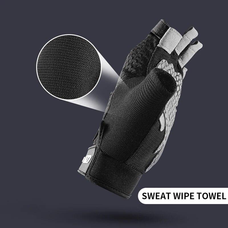 Fitness Gloves Half Finger Breathable Shock Absorbing for Weightlifting Gym Training Sports Palm Protection Anti-Callus Anti-Sli