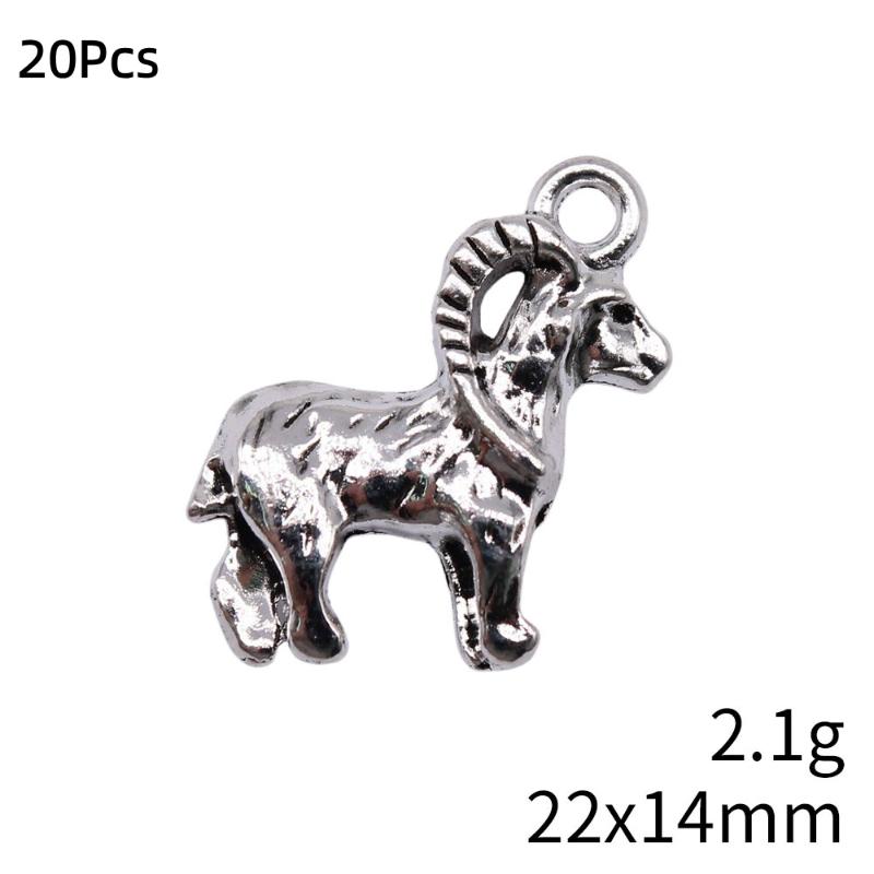 10/30Pcs Silver Goat Ram Animal Charms 23x19mm Pendants for DIY Jewelry Making Birthday Gift Crafting