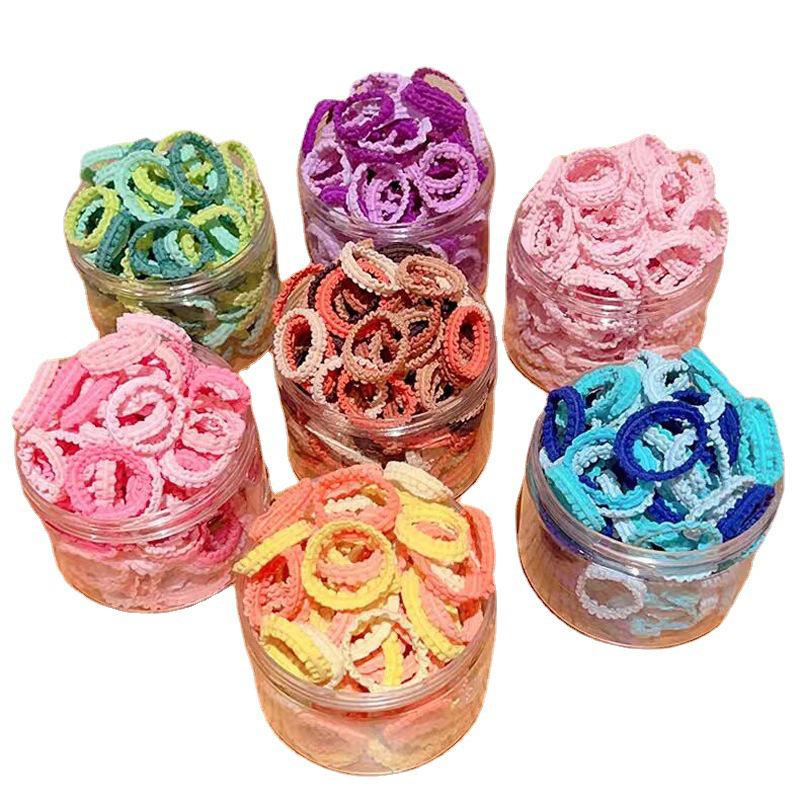 50-Piece Set: Lace Children's Thumb Rings & Ponytail Holders - Gentle On Hair, New Style Rubber Bands