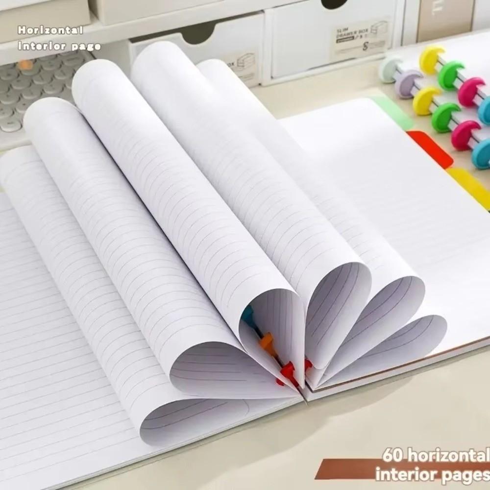 A5 A6 B5 Sizes Binder Notebook Colored Cover Hole Binder Notebook Loose-Leaf Notebook  For Office