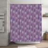 Geometric Shower Curtain Gold White Chevron Pattern Waterproof Fabric for Bathrooms Decoration