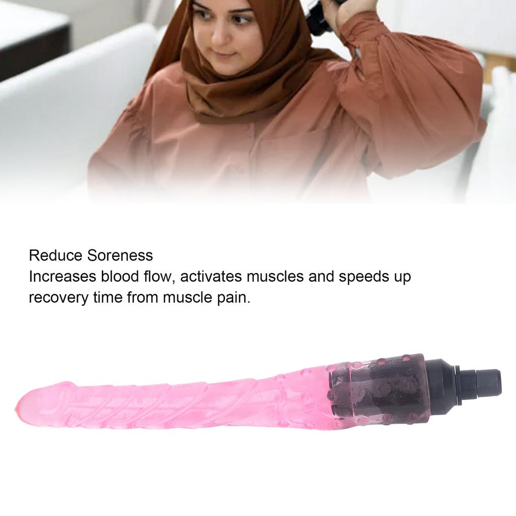 Massage Gun Head Silicone Washable Pink Replaceable Massager Gun Head Muscle Massage Accessory