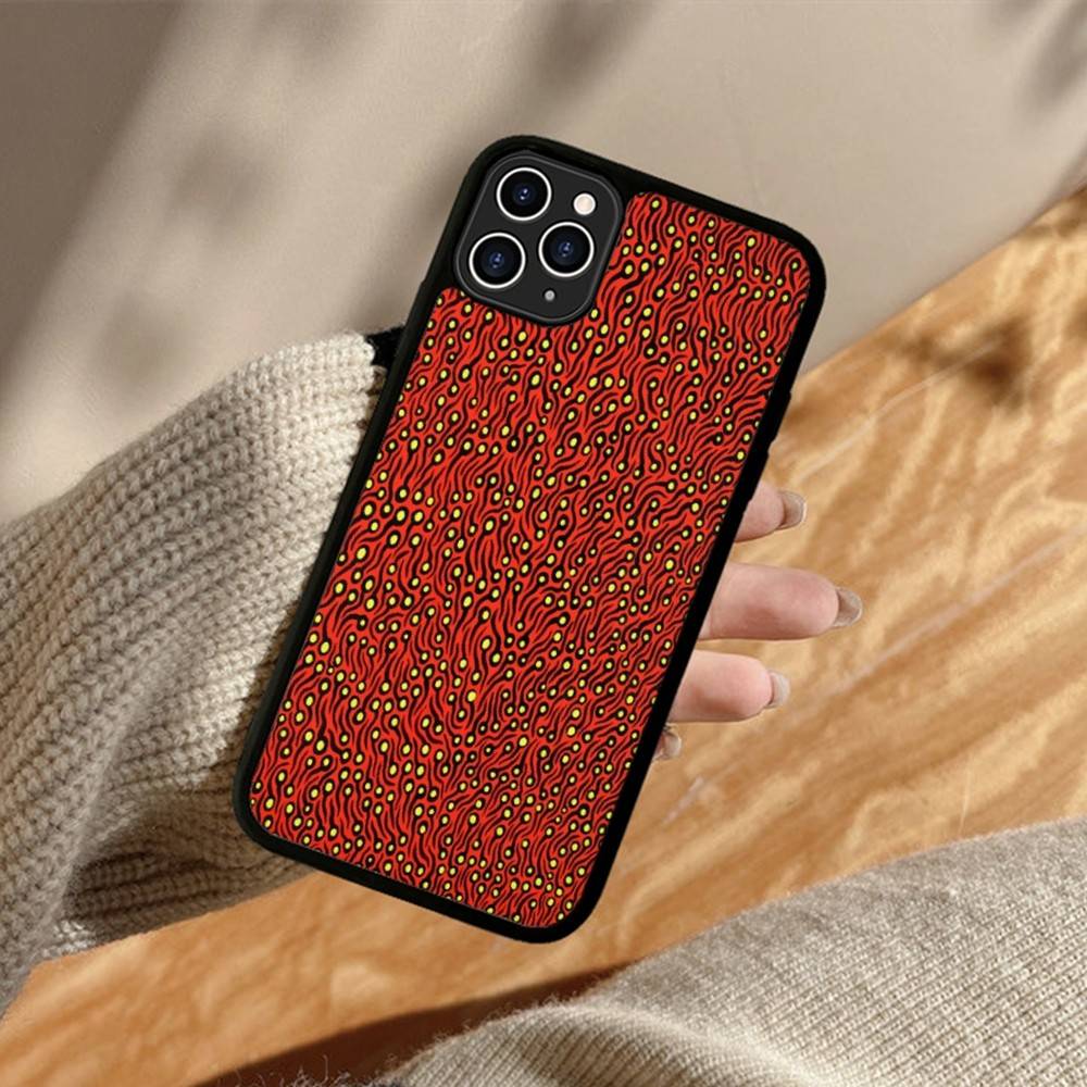 Popular Art Y-Yayoi KusamaS Phone Case Wireless Charging PC+TPU For iPhone 11 12 13 14 15 16 17 Pro Max Plus case